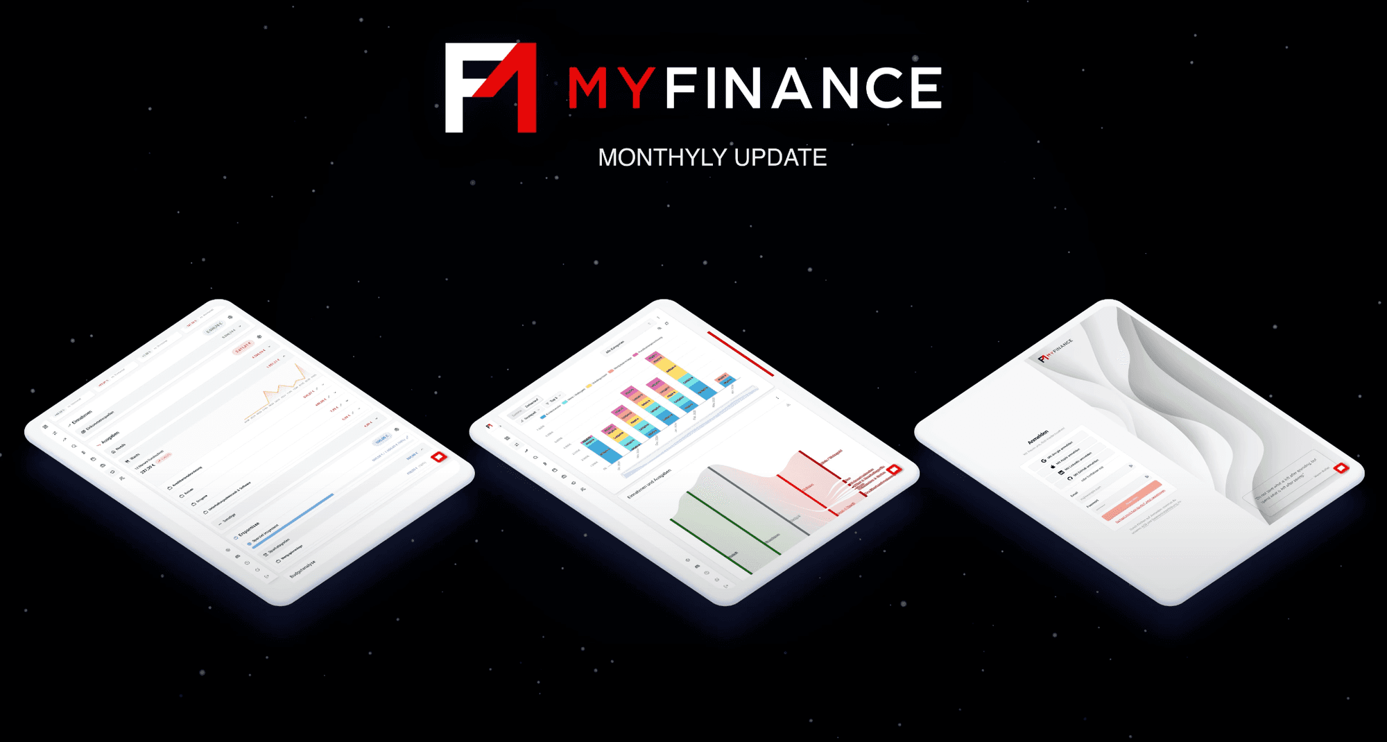 Monatliches MyFinance Update, Transaktionsseite, Budgeting und neues Anmeldedesign